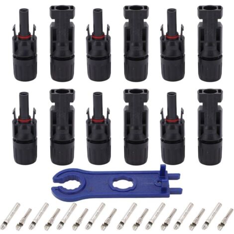 Kit de 12 connecteurs solaires photovoltaïques IP67 – Cuivre étamé – Résistant à l'eau et à la poussière – Pour environnements difficiles (1/5)
