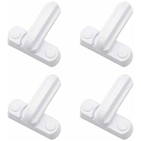 Lot de 4 serrures à loquet en aluminium – Sécurité renforcée pour portes et fenêtres – Finition blanche – Installation facile (1/5)