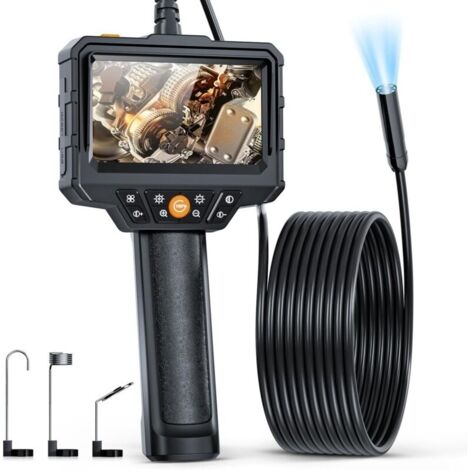 Caméra d'inspection étanche IP67 5m – Écran IPS 4.3 pouces – 8 lumières LED – Pour tuyaux et zones difficiles d'accès (1/5)