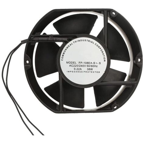 Ventilateur axial silencieux 38W AC 220V – Roulement à billes – Circulation d'air efficace pour cheminées et chaudières (1/5)