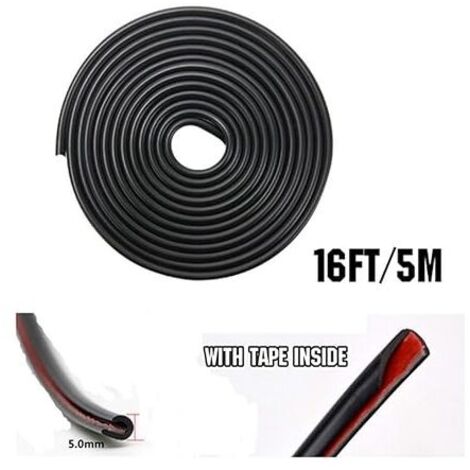 Kit de protection de bord de porte 5m - Mousse en U auto-adhésive - Pare-chocs anti-rayures - Compatible SUV/MPV/voitures - Noir (1/5)