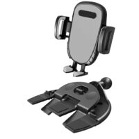 CD Slot Car Phone Holder, Universal CD Phone Holder for Car with Adjustable Clamp, 360° Rotation of CD Slot Phone Holder for Car (Grey)
