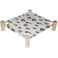 Elevated Pet Bed, Portable Elevated Camping Bed, Cat Bed, Summer Bed, Washable Breathable Mesh, Wooden Non Slip Cat Bed