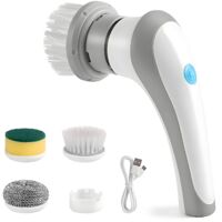 Electric Rotating Cleaning Brush for Bathroom and Grout with 3 Brush Heads for Deep Cleaning of Tile, Kitchen, BBQ, Glass and Tires
