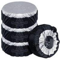 4 Pieces Tyre Covers for 13-19 Inch Tyres, Car Spare Wheel Cover, Storage Bag, Polyester Tyre Transport Bag for 4 Seasons Car Wheel Protection Covers