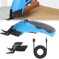 Electric Scissors, 3.6 V Sewing Scissors 1500 mAh Cutting Thread Sewing Scissors Electric Fabric Sewing Scissors with 2 Edges for Paper, Cardboard, Carpet, Leather Felt