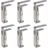 6 x Stainless Steel Tablecloth Clips 9 x 5.5 cm for Thick Tables, Tablecloth for Indoor and Outdoor Use, Garden Picnic, Parties, Weddings, Restaurant, Silver
