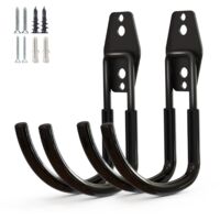 Heavy Duty Garage Storage Utility Hooks Garden Hose Holder Steel Wall Mount Hooks Large J Hooks for Tool Storage Organizer
