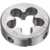 Round Thread Dies, Metric Thread M16 x 1.5 (Right), High-Speed Steel (HSS) Screw Cutting Die Repair Tool