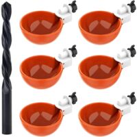 6pcs abreuvoir automatique poule Abreuvoir pour Poule Abreuvoir automatique pour volaille Avec foret DIY Abreuvoir Poules Abreuvoir Poule avec scie à Trou de pour Poussins Canards Oies Dindes