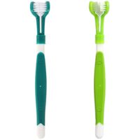 2 x Dog Toothbrushes, Pet Toothbrush for Cleaning and Care of Dog Teeth, for Pet Dogs and Cats Improves Oral Hygiene