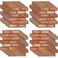 40 pièce Papier Peint 3d Brique Adhesif Mural, 30 X 30 cm Pierre Autocollant Mural, Dalle PVC Adhesive Murale, Panneaux Muraux 3d, Panneau Revetement Mural Decoratif