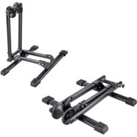 Folding Steel Bike Rack, Bike Rack, Bicycle Display Stand, Tyre Width Up to 5 cm, Space Saving Bike Stand for Front and Rear Wheel (36.5L x 40W x 45H cm Finn Black)