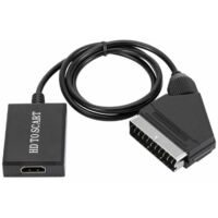 Convertisseur HDMI vers péritel 1080p – Adaptateur audio vidéo SCART – Compatible NTSC/PAL – Plug and play – Technologie de mise à l'échelle