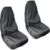 Paquet de 2 housses de siège de voiture avant imperméables. protections de housse de siège imperméables universelles noires