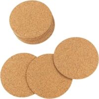 Dessous de verre en liège pour plantes. sous-verres en liège double couche 3.94 pouces. tapis en liège absorbants. sous-verres en liège pour plantes d'intérieur. paquet de 100