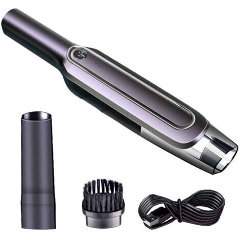 Aspirador de Coche, Aspirador de Mano Inalámbrico, Aspirador Inalámbrico Portátil para Coche, Carga USB, 120W 4000mAh con Filtro Lavable para Hogar, Oficina, Coche (1/5)