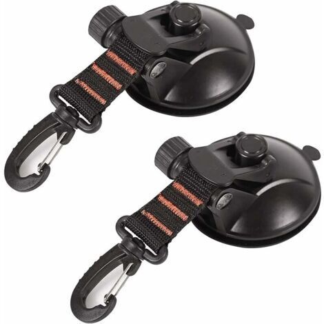 Anclaje de ventosa, 2 piezas Ventosa para el cuerpo Ganchos de montaje para toldo con ventosa Ventosas de anclaje Ganchos de ventosa para coche para toldo lateral del coche Equipaje de camping( (1/5)