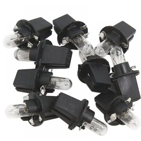 10 bombillas T5 amarillas para el salpicadero del coche, 12 V CC, 1,2 W (1/4)