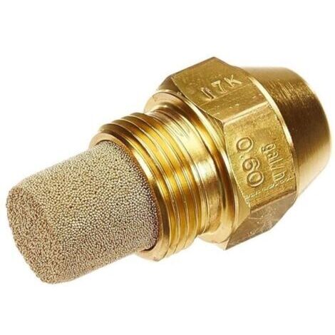 BOQUILLA OD Tipo S - 0,60 galones estadounidenses/h - 60 grados, Bronce, 0,60/0,60 tipo S (1/4)