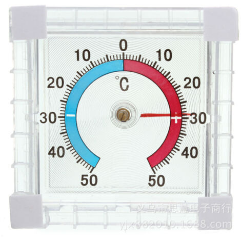 Termómetro de ventana autoadhesivo para interiores y exteriores (1/4)