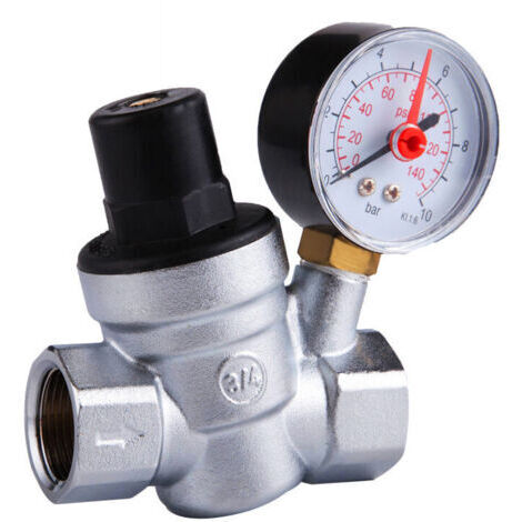 Reductor de presión de agua DN20, regulador de presión de agua con manómetro de 3/4 pulgadas(DN20) (1/5)