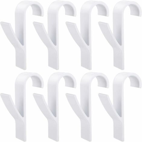 Pieza de ganchos para radiadores, ganchos para radiadores secador de toallas, ganchos para radiadores de plástico blanco, ganchos para radiadores de baño (1/5)