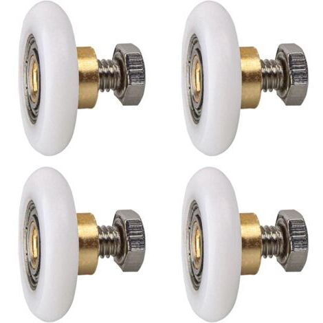 Rodillo para puerta de ducha, rodillo para puerta de ducha, rodillo deslizante, rueda de repuesto, 4 Uds. (20mm) (1/5)