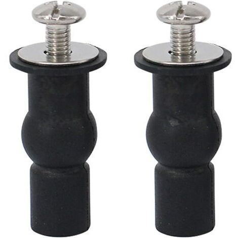 Pieza de sujetadores de bisagra para asiento de inodoro, tornillos de fijación de tapa de inodoro, bisagra para asiento de inodoro, para asientos de inodoro, asientos de inodoro generales (negr (1/5)
