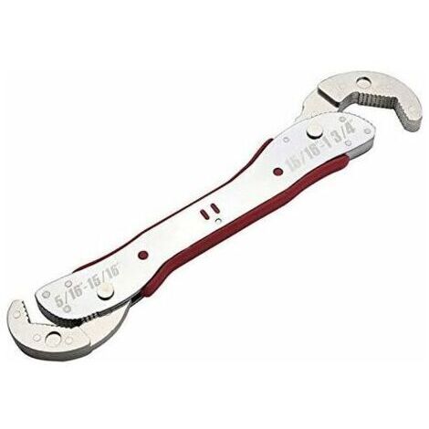 Llave mágica ajustable de 9-45mm, doble cabezal, antideslizante, de acero inoxidable, utensilio doméstico Universal multifuncional, herramienta de mano rápida (1/5)