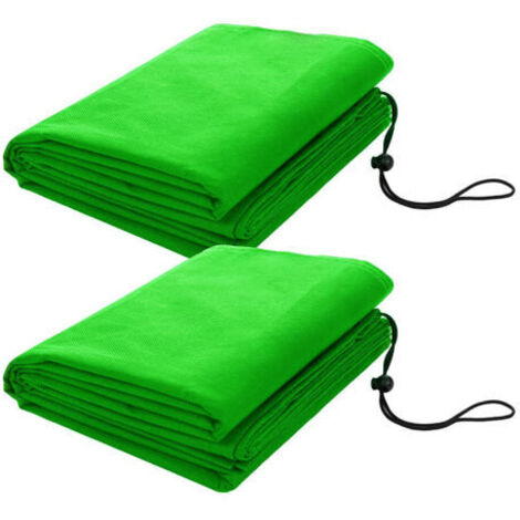 Housse de Protection Hivernale pour Plantes 100 x 80 cm – en Non-Tissé Vert – avec Cordon de Serrage (1/5)