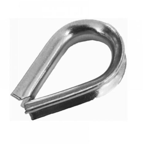 Terminal en forma de corazón de acero inoxidable de 3mm, 1 unidad, anillo de protección de cuerda de alambre 304 (1/4)