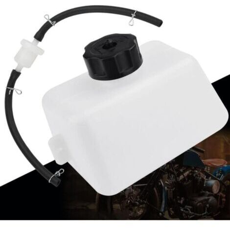 Tanque de combustible para motocicleta, kit de tanque de gasolina de plástico para motocross, manguera de filtro de llenado de aceite con filtro de combustible y tapa, 49 cc, ATV, quad, bicicleta de b (1/5)