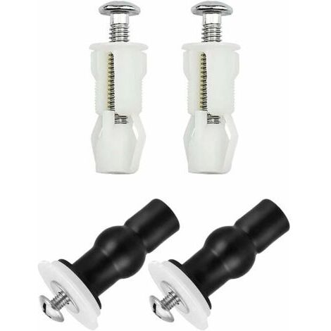 4 piezas de fijaciones de bisagras para asiento de inodoro, tornillos de expansión para tapa de inodoro, juego de tornillos de fijación para tapa de inodoro, piezas de repuesto para tapa de inodoro (1/5)