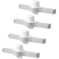 Clips para sellar alimentos, clips para sellar bolsas, paquete de 4 clips para sellar bolsas con boquilla para almacenamiento y organización de la cocina