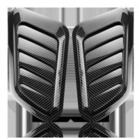 Campana de entrada de aire universal, 2 uds., cubierta de ventilación, decoración del capó del coche, cubierta del motor de turbina de entrada de aire, cubierta de ventilación