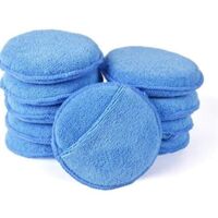 Esponja de microfibra para pulir a mano, almohadilla aplicadora de cera Ultra suave para limpieza de vidrio de coche y vehículo, 10 Uds.