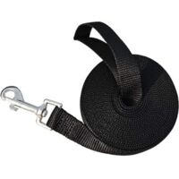 Collar para perros 5 m negro, correa de adiestramiento para perros, correa larga para perros pequeños y grandes