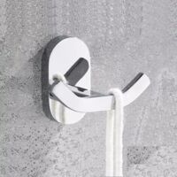 Gancho de pared para baño, gancho para toalla de cocina, colgador de cuadros con tornillos, gancho doble para abrigo, cromo pulido