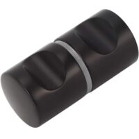Perilla de gabinete negra, manija de puerta de vidrio de aleación de aluminio de un solo orificio, reemplazo de Hardware para tocador, hogar, baño, vitrina