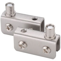 Bisagra pivotante para puerta de vidrio de acero inoxidable (2 unidades), abrazadera ajustable.