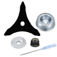 Kit de mantenimiento de accesorios para cuchillas de desbrozadora con adaptador de cuchillas para cortacésped