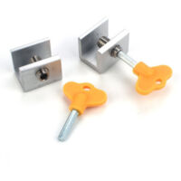 Cerradura de eje corredizo, 2 piezas Cerradura de ventana corrediza, Cerradura de ventana de seguridad antideslizante de aleación de aluminio con llave, Bloque de puerta corrediza, Cerradura de