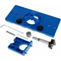 Abrazadera de taladro de bisagra Invisible de 35mm y juego de bisagras de taladro de 35mm con llave hexagonal de tope de profundidad de soporte de broca de 35mm para carpintería