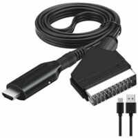 Adaptador de audio y vídeo convertidor Scart a HDMI para HDTV/DVD/Set Top Box/PS3/Pal/NTSC