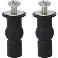 Pieza de sujetadores de bisagra para asiento de inodoro, tornillos de fijación de tapa de inodoro, bisagra para asiento de inodoro, para asientos de inodoro, asientos de inodoro generales (negr