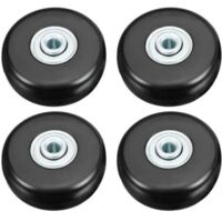 Paquete de 4 ruedas para equipaje de 50 mm, ruedas giratorias de goma silenciosas y resistentes, ruedas de repuesto para transporte de equipaje, mochila y viaje