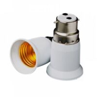 Adaptador de casquillo LED 4x - Convertidor de casquillo B22 a E27 - Adaptador de portalámparas con casquillo de bayoneta para bombilla LED
