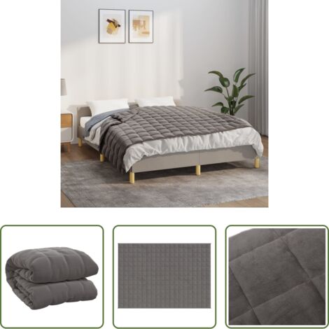 Descanso nocturno -  Manta con peso tela gris 152x203 cm 7 kg
