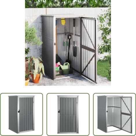 Almacenamiento de herramientas -  Cobertizo de herramientas jardín acero galvanizado 88x89x161 cm